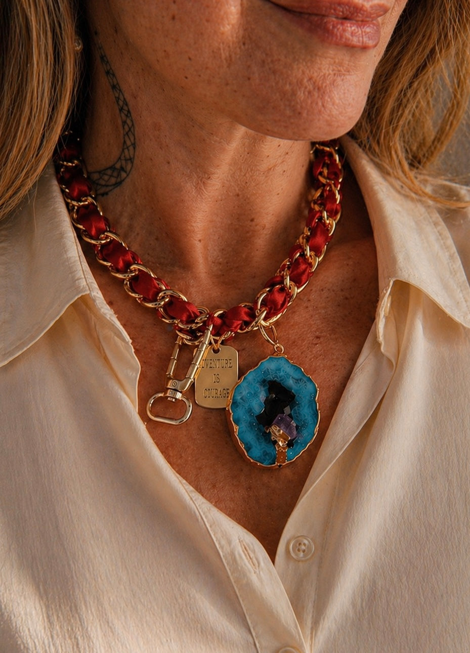 Halsband röd Intuition by spirit
