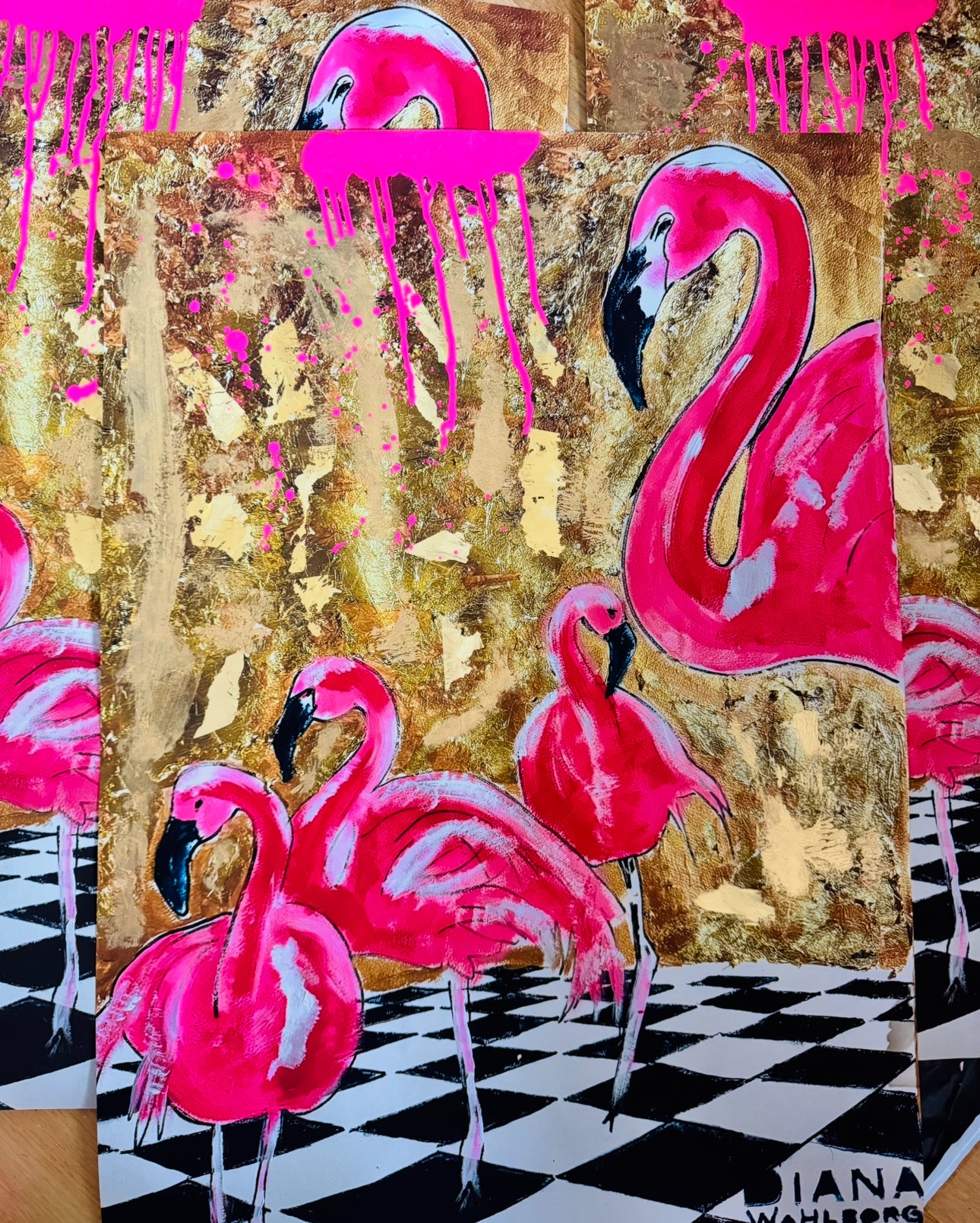 Flamingo love