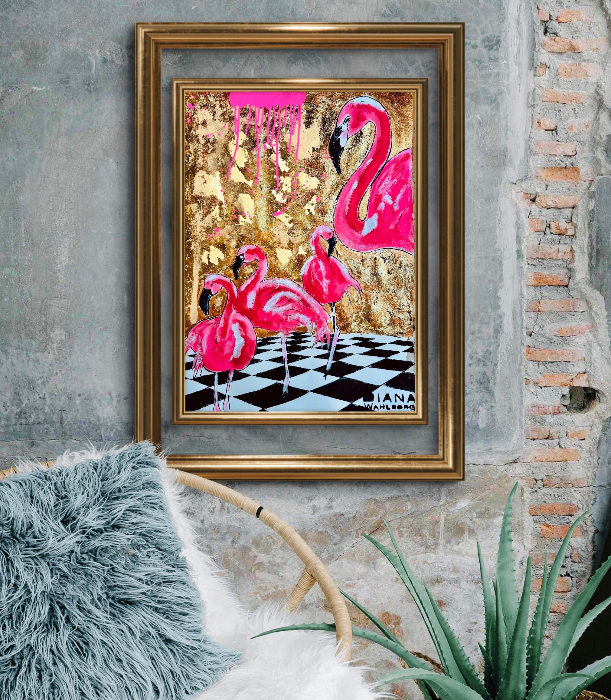 Flamingo love